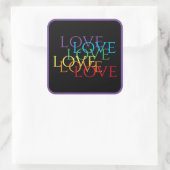 Stickers grand Carré RAINBOW LOVE II / Violet (Sac)