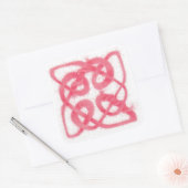 Stickers grand Carré rose CELTIC KNOT (Enveloppe)