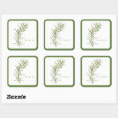 Stickers grand Carré ROSEMAIRE FRAIS - Vert (Feuille)
