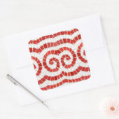 Stickers grand Carré ROUGE IONIC MOSAIC (Enveloppe)