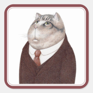 Stickers grand Carré VALET CAT