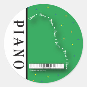 Stickers Grand Piano Vert