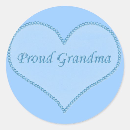 Stickers Grandma Fière, Bleu (Devant)