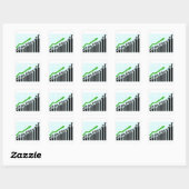 Stickers Graphique de tendance ascendante (Feuille)