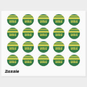 Stickers Gras Vert/Jaune Gras (Feuille)