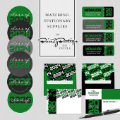 Stickers Green et Black Chalkboard Graduation