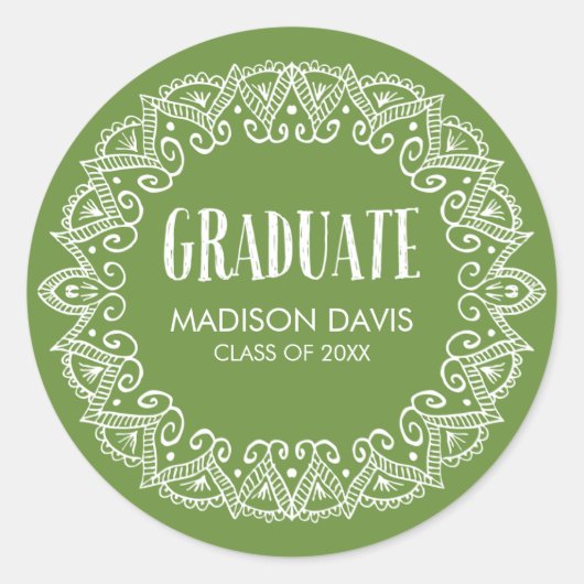 Stickers Green Gypsy Graduation (Devant)