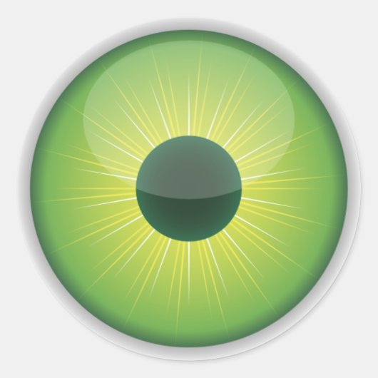 Stickers Green Halloween Eyeball (Devant)