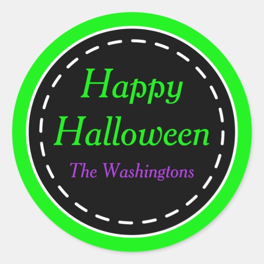Stickers Green Halloween heureux (Devant)