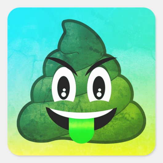 Stickers Green Poop Emoji Ombre (Devant)