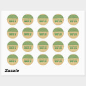 Stickers Green Rustic Chevron Graduation (Feuille)
