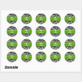 Stickers Green Sassy Star Zebra (Feuille)