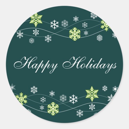 Stickers Green Snowflakes (Devant)