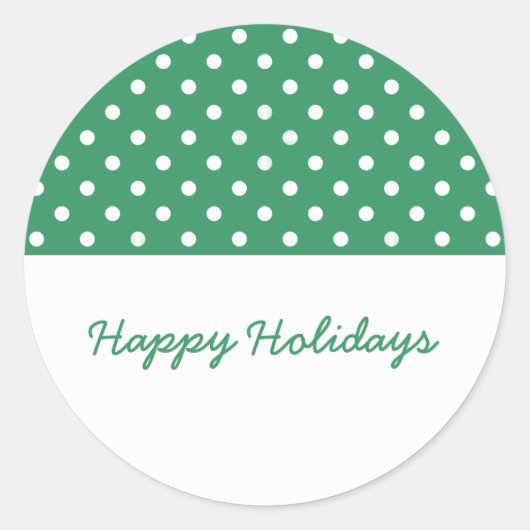 Stickers Green Sweet Polka Dot Holiday (Devant)