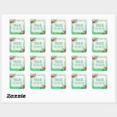 Stickers Green Winter Wedding Personnalisés (Feuille)