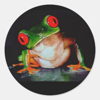 Stickers Grenouille aux yeux rouges