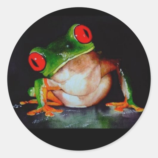 Stickers Grenouille aux yeux rouges (Devant)