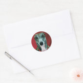 STICKERS Greyhound Sticker Brindle amoureux de les (Enveloppe)