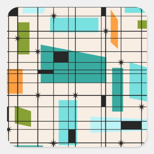 Stickers Grille rétro et Starburst (Devant)