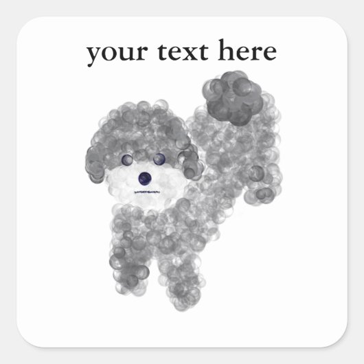 Stickers Gris Poodle #1 (Devant)
