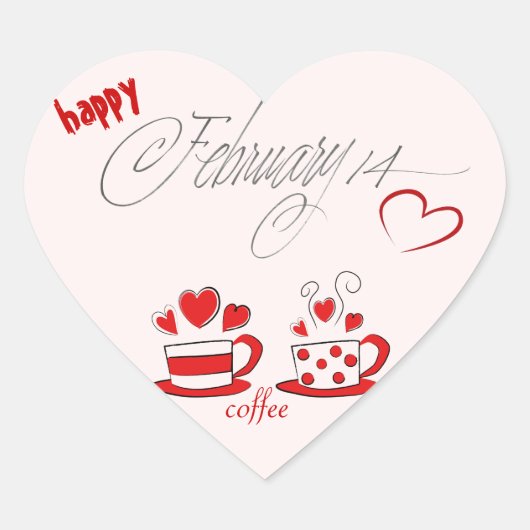 Stickers Grown Valentine pour les amateurs de café (Devant)