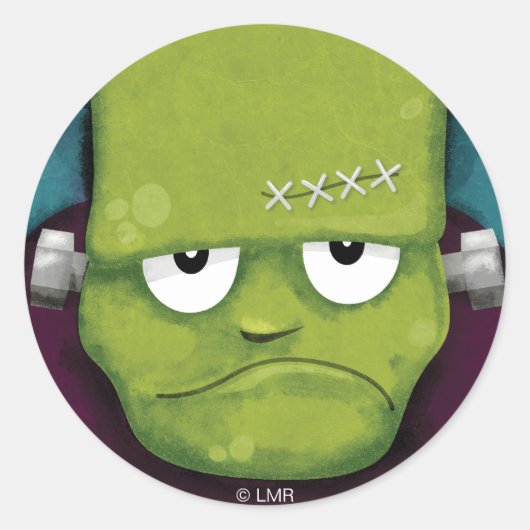 Stickers Grumpy Frankenstein Halloween (Devant)