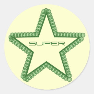 Stickers Grunge Superstar, Green Forest