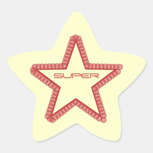 Stickers Grunge Superstar Star, Rouge (Devant)