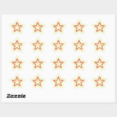 Stickers Grunge Superstar Star, Rouge (Feuille)