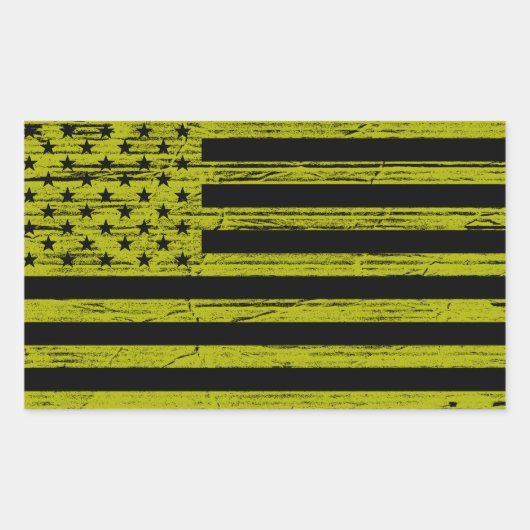 Stickers Grunkers Black & Yellow American Flag (Devant)