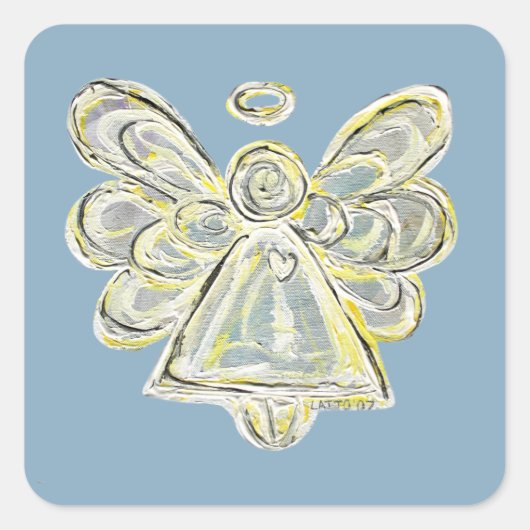 Stickers Guardian Argent Blanc Angel Custom Decal (Devant)