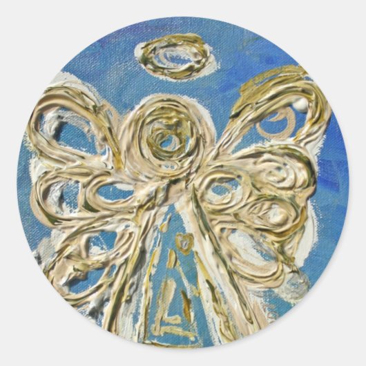 Stickers Guardian Blue Angel Art personnalisés (Devant)