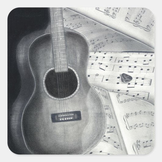 Stickers Guitare & Partition (Devant)