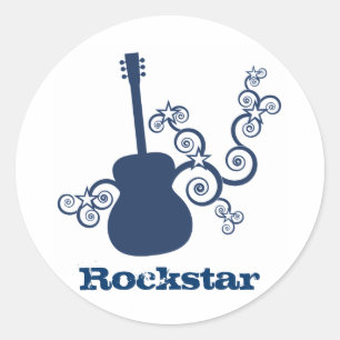 Stickers Guitare Rockstar, Royal Blue
