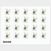Stickers Guitare Rockstar, Vert (Feuille)