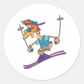 Stickers Guy Skiing (Devant)