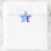 Stickers Gymnaste Bleu Chevron Gymnastique (Sac)