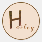 Stickers H lettre 3D or (Devant)