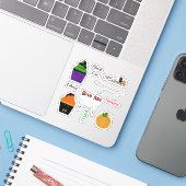 Stickers Halloween (Ordinateur portable avec iPhone)