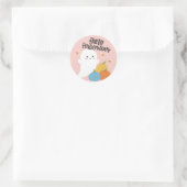 Stickers Halloween avec Fantôme rose et bonbon (Sac)