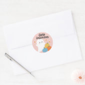 Stickers Halloween avec Fantôme rose et bonbon (Enveloppe)
