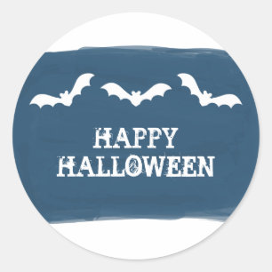 Stickers Halloween Bats bleu blanc aquarelle