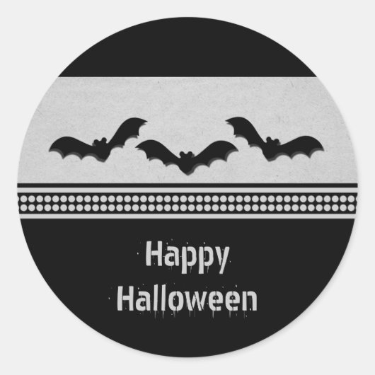 Stickers Halloween Batty, gris clair (Devant)