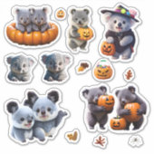 Stickers Halloween Bear Koala Bear Mignonne beauco (Devant)