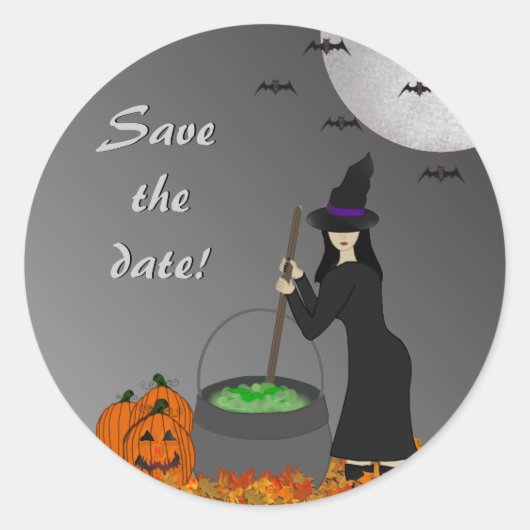Stickers Halloween bruns WI-tchy (Devant)