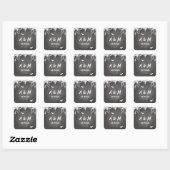 Stickers Halloween cadre gothique rustique Étiquet (Feuille)