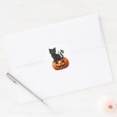 Stickers Halloween Chat Sorcières Noires (Enveloppe)