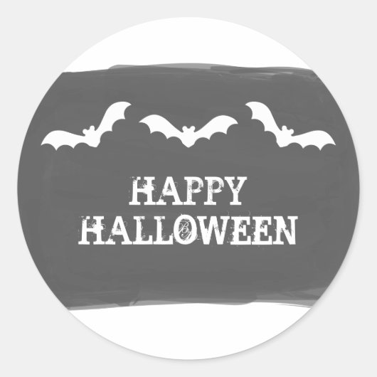 Stickers Halloween chauves-chauves-souris blanches (Devant)