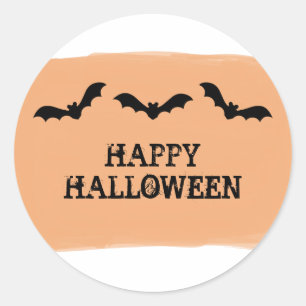 Stickers Halloween chauves-chauves-souris orange