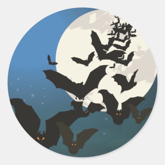 Stickers Halloween chauves-souris volantes (Devant)